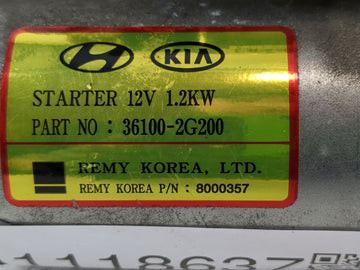 2008-2015 Hyundai Sonata Car Starter Motor Solenoid OEM P/N:36100-2G200 Fits Fits 2008 2009 2010 2011 2012 2013 2014 2015 2016 OEM Used Auto Parts