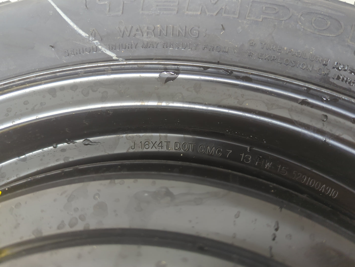 2006-2017 Hyundai Sonata Spare Donut Tire Wheel Rim Oem 1127791 - Oemusedautoparts1.com