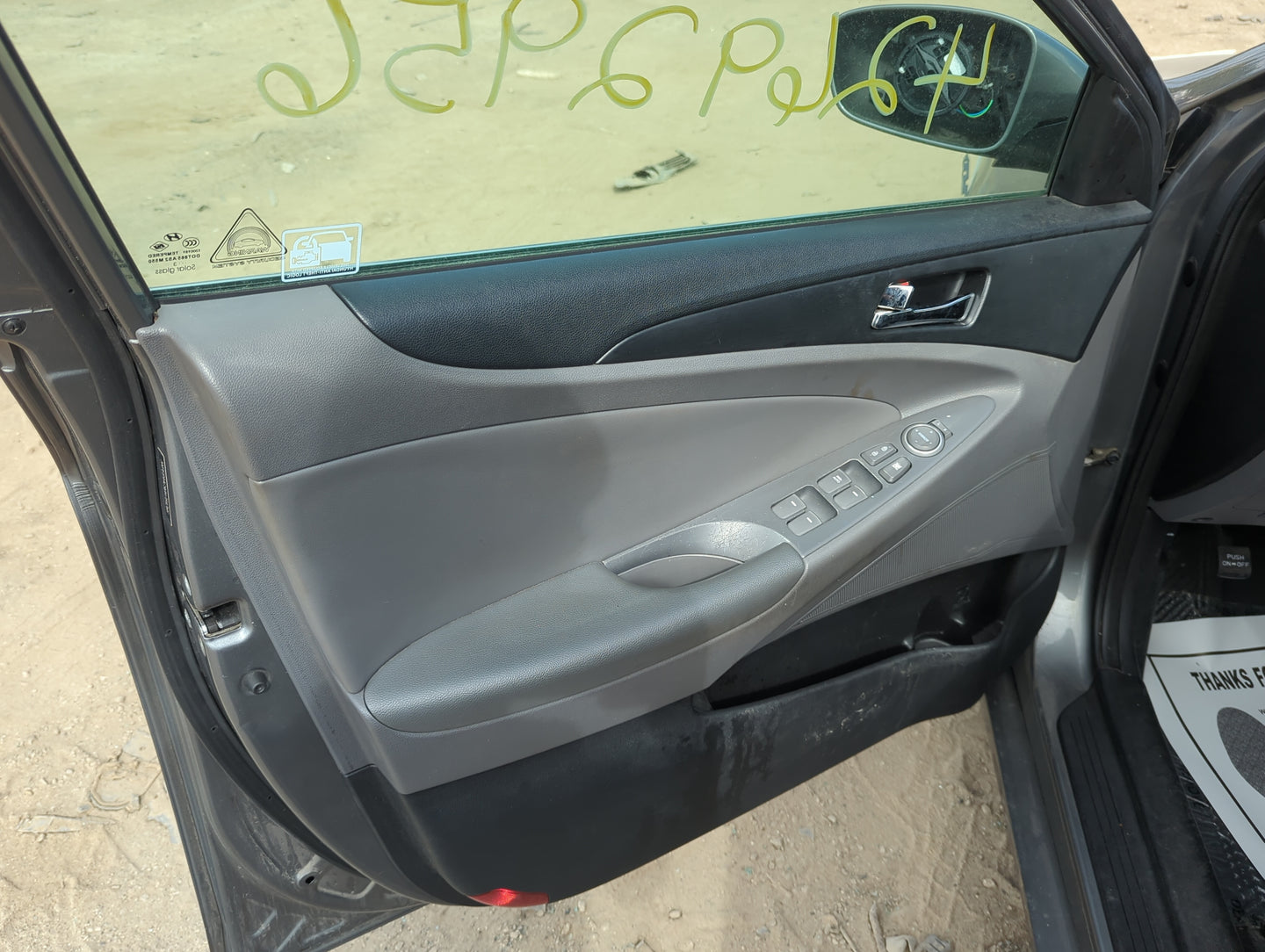 2013 Hyundai Sonata Front Left Driver Interior Door Panel Trim - Oemusedautoparts1.com