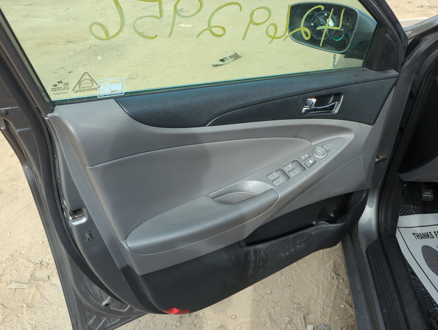 2013 Hyundai Sonata Front Left Driver Interior Door Panel Trim - Oemusedautoparts1.com