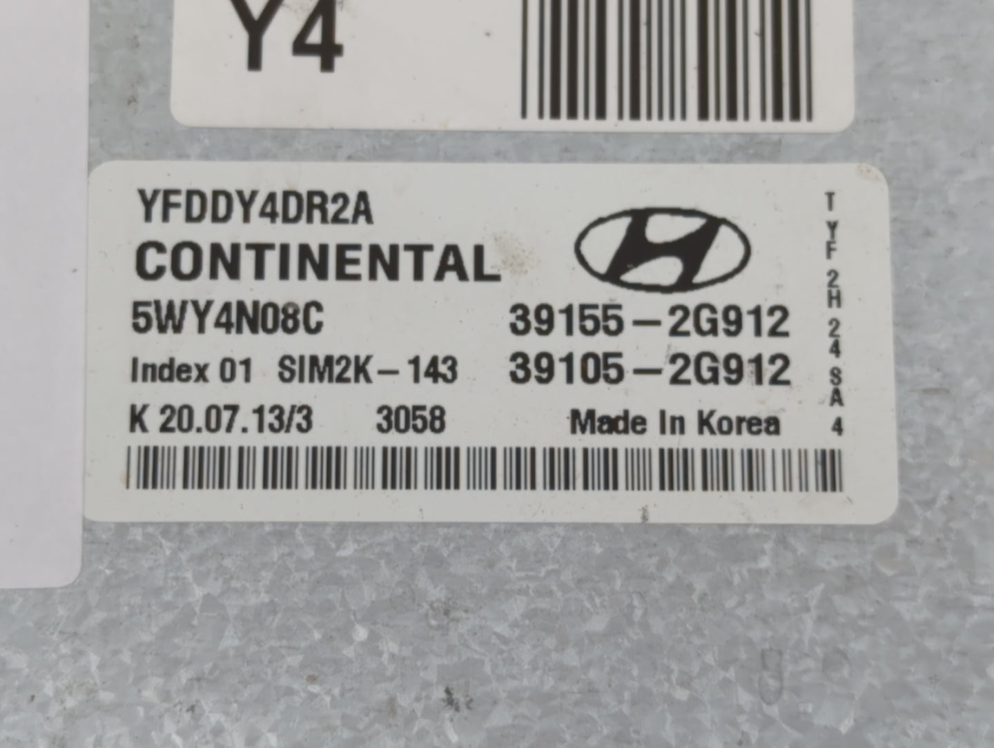 2011-2015 Hyundai Sonata PCM Engine Control Computer ECU ECM PCU OEM P/N:39105-2G912 39155-2G912 Fits OEM Used Auto Parts - 