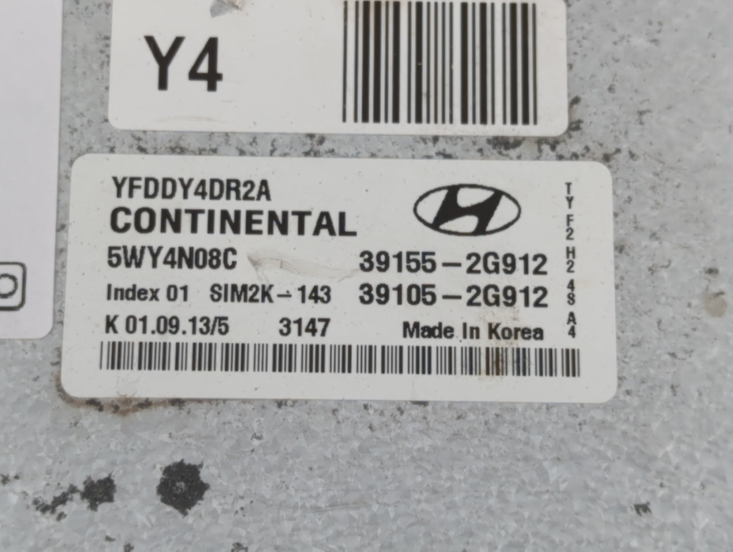 2011-2015 Hyundai Sonata PCM Engine Control Computer ECU ECM PCU OEM P/N:39105-2G912 39155-2G912 Fits OEM Used Auto Parts - 