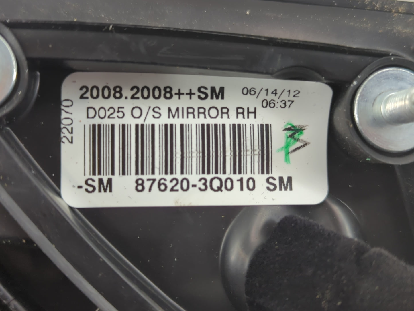 2011-2014 Hyundai Sonata Passenger Side View Mirror - Right Door Mirror OEM Used - Oemusedautoparts1.com