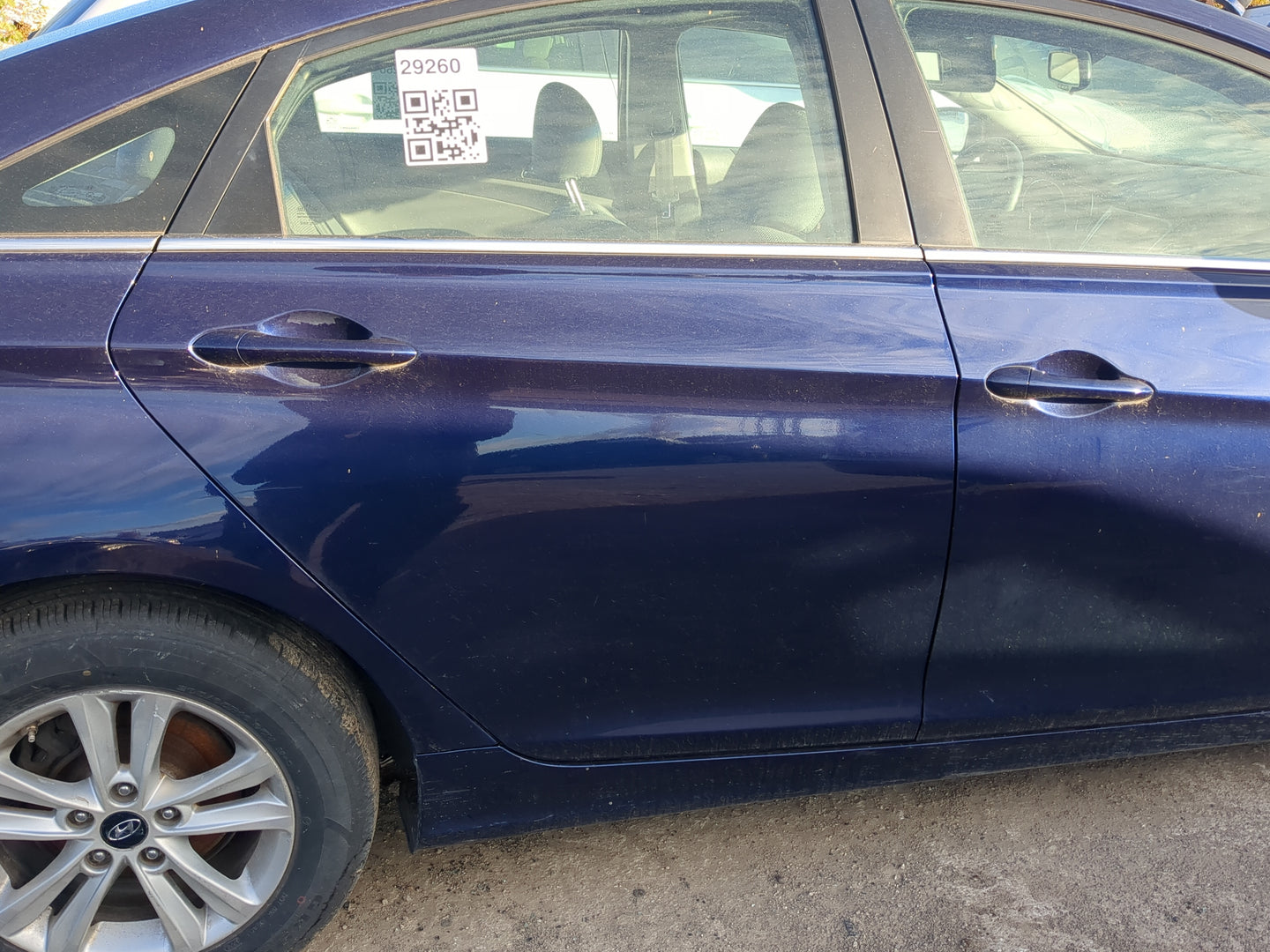 2011-2014 Hyundai Sonata Passenger Rear Door Oem - Oemusedautoparts1.com