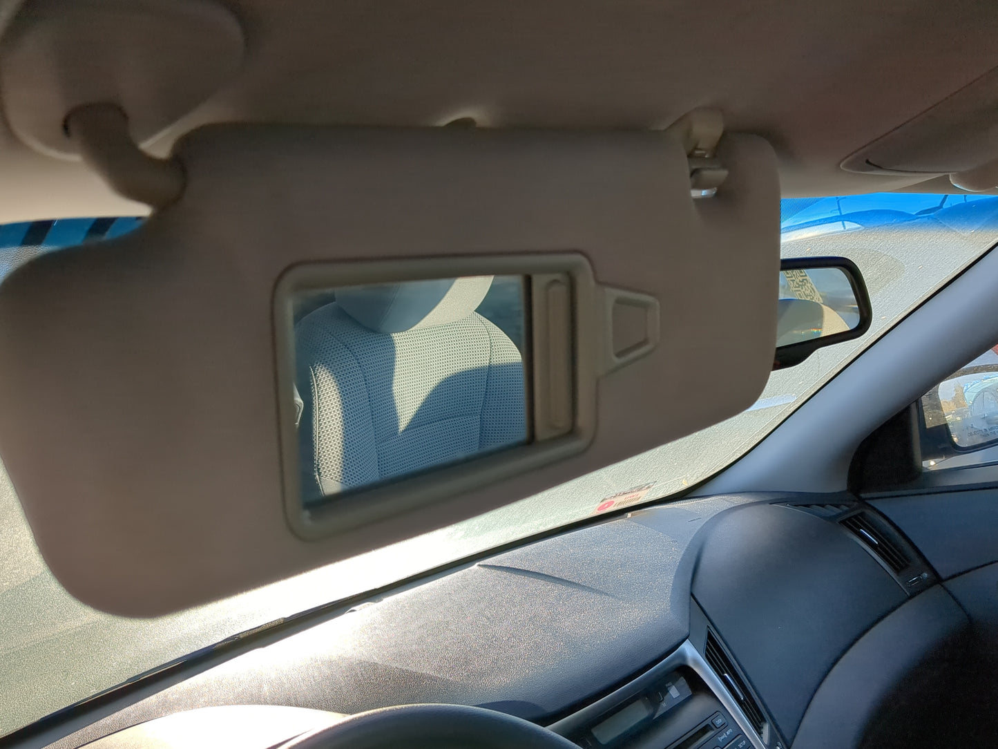 2011-2015 Hyundai Sonata Sun Visor Shade Replacement Driver Left Mirror Fits Fits 2011 2012 2013 2014 2015 OEM Used Auto Par