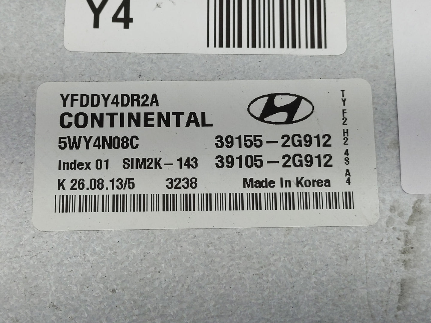 2011-2015 Hyundai Sonata PCM Engine Control Computer ECU ECM PCU OEM P/N:39105-2G912 39155-2G912 Fits OEM Used Auto Parts - 