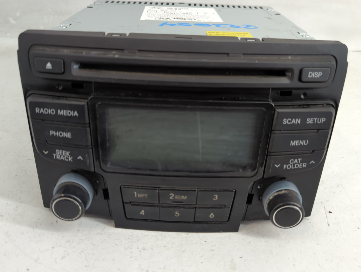 2012-2014 Hyundai Sonata Radio AM FM Cd Player Receiver Replacement P/N:96180-3Q700 Fits Fits 2012 2013 2014 OEM Used Auto P