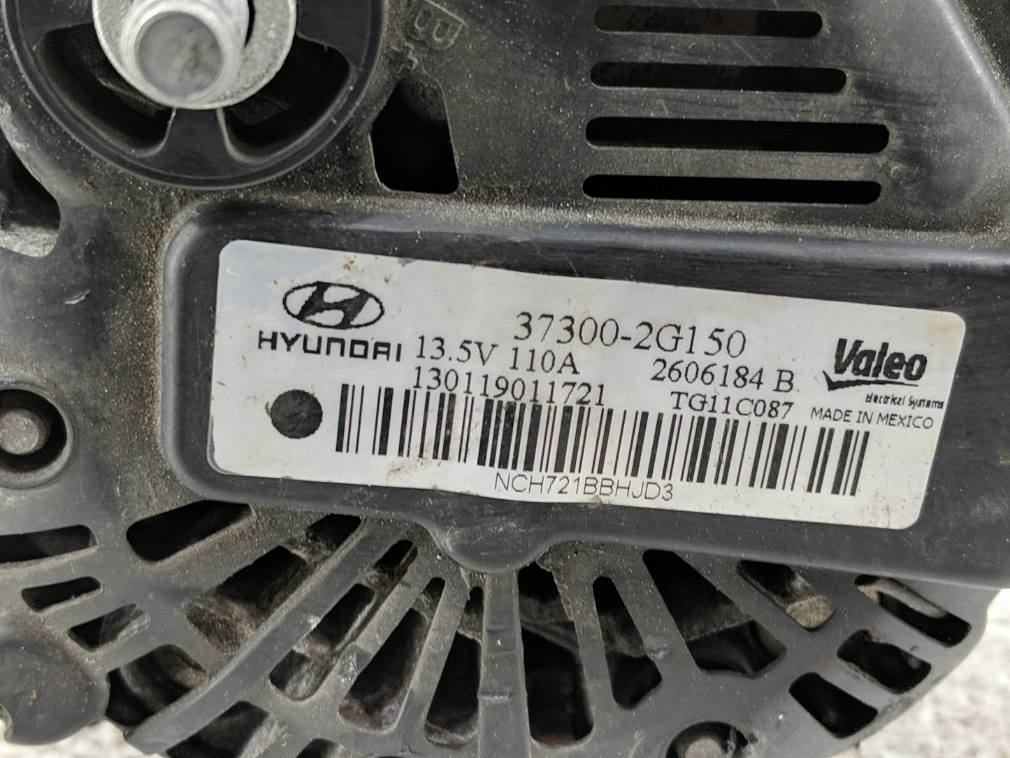 2011-2013 Hyundai Sonata Alternator Replacement Generator Charging Assembly Engine OEM P/N:2606184 B 130119011721 Fits OEM U