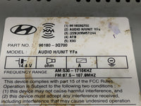 2013-2014 Hyundai Sonata Radio AM FM Cd Player Receiver Replacement P/N:96180-3Q700 96190-3Q700 Fits Fits 2013 2014 OEM Used