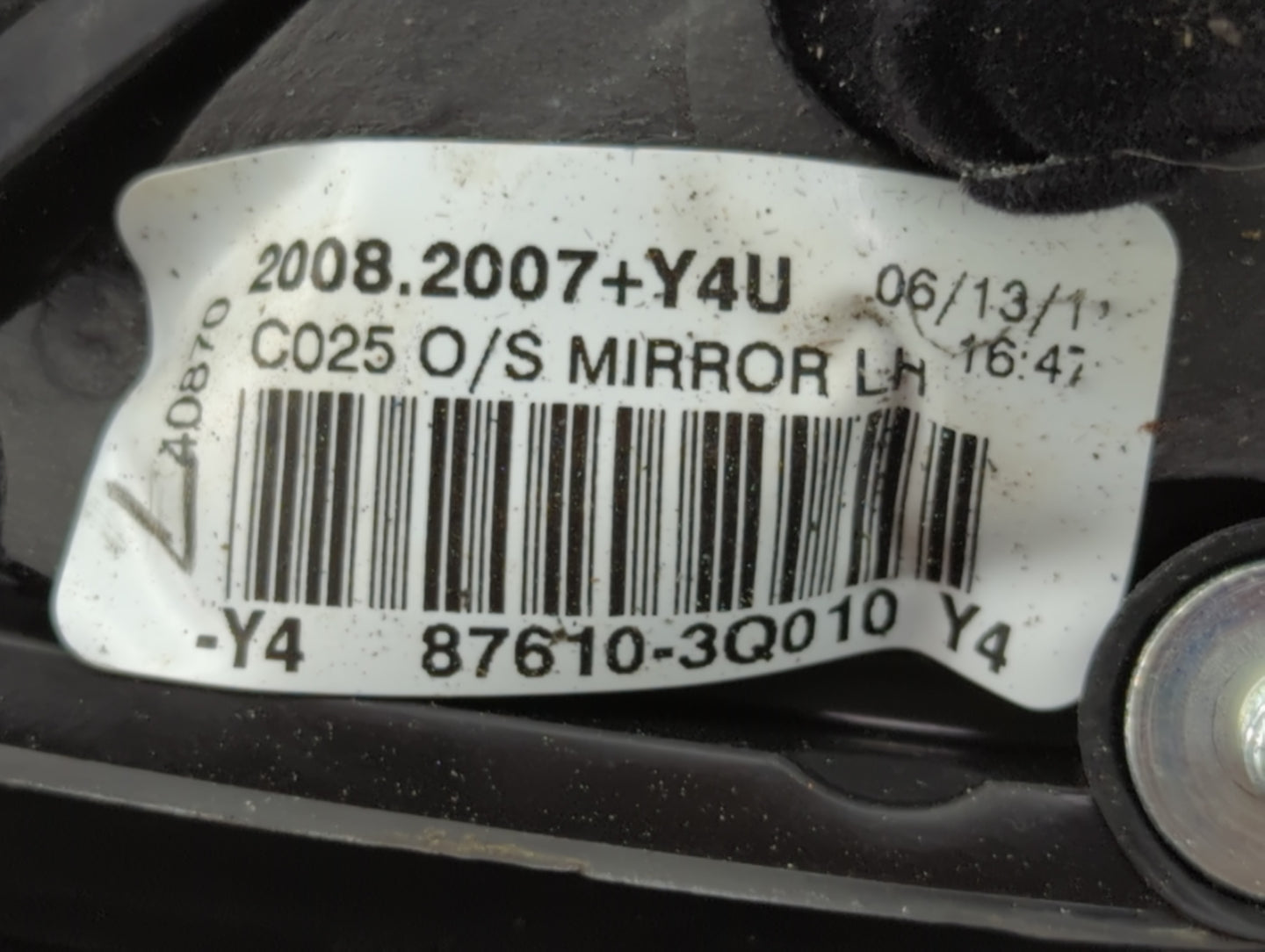 2011-2014 Hyundai Sonata Driver Side View Mirror - Left Door Mirror OEM Used - Oemusedautoparts1.com