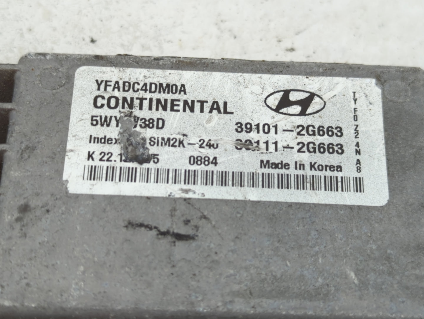 2011-2014 Hyundai Sonata PCM Engine Control Computer ECU ECM PCU OEM P/N:30111-2G663 39101-2G663 Fits Fits 2011 2012 2013 20