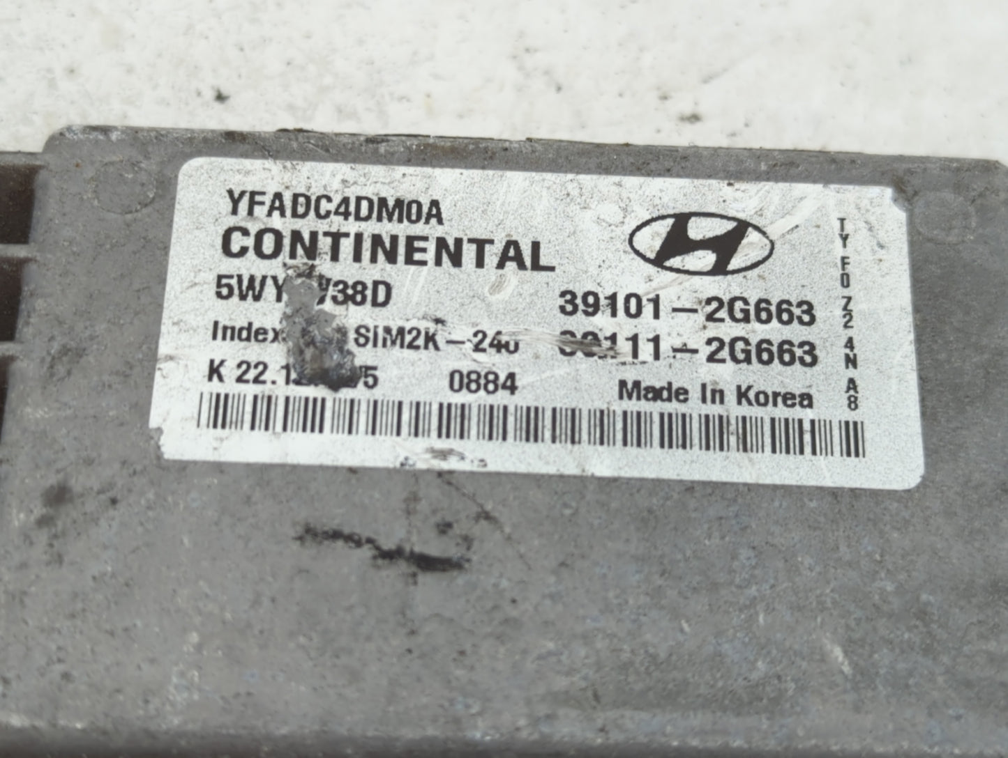 2011-2014 Hyundai Sonata PCM Engine Control Computer ECU ECM PCU OEM P/N:30111-2G663 39101-2G663 Fits Fits 2011 2012 2013 20
