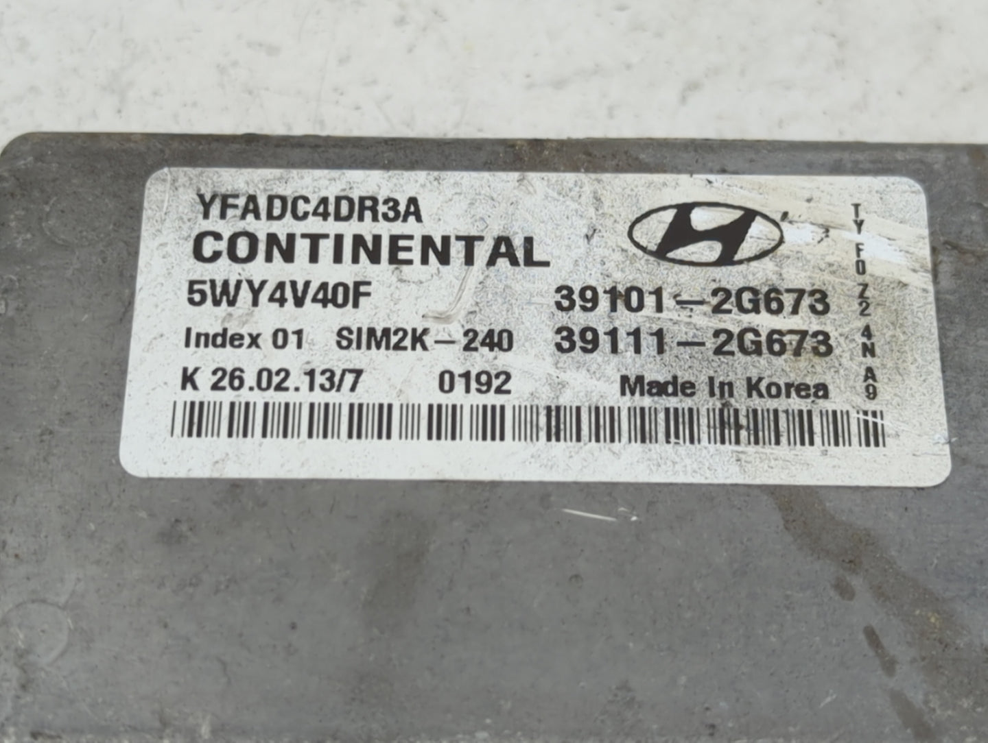 2013 Hyundai Sonata PCM Engine Control Computer ECU ECM PCU OEM P/N:39111-2G673 39101-2G673 Fits OEM Used Auto Parts - Oemus