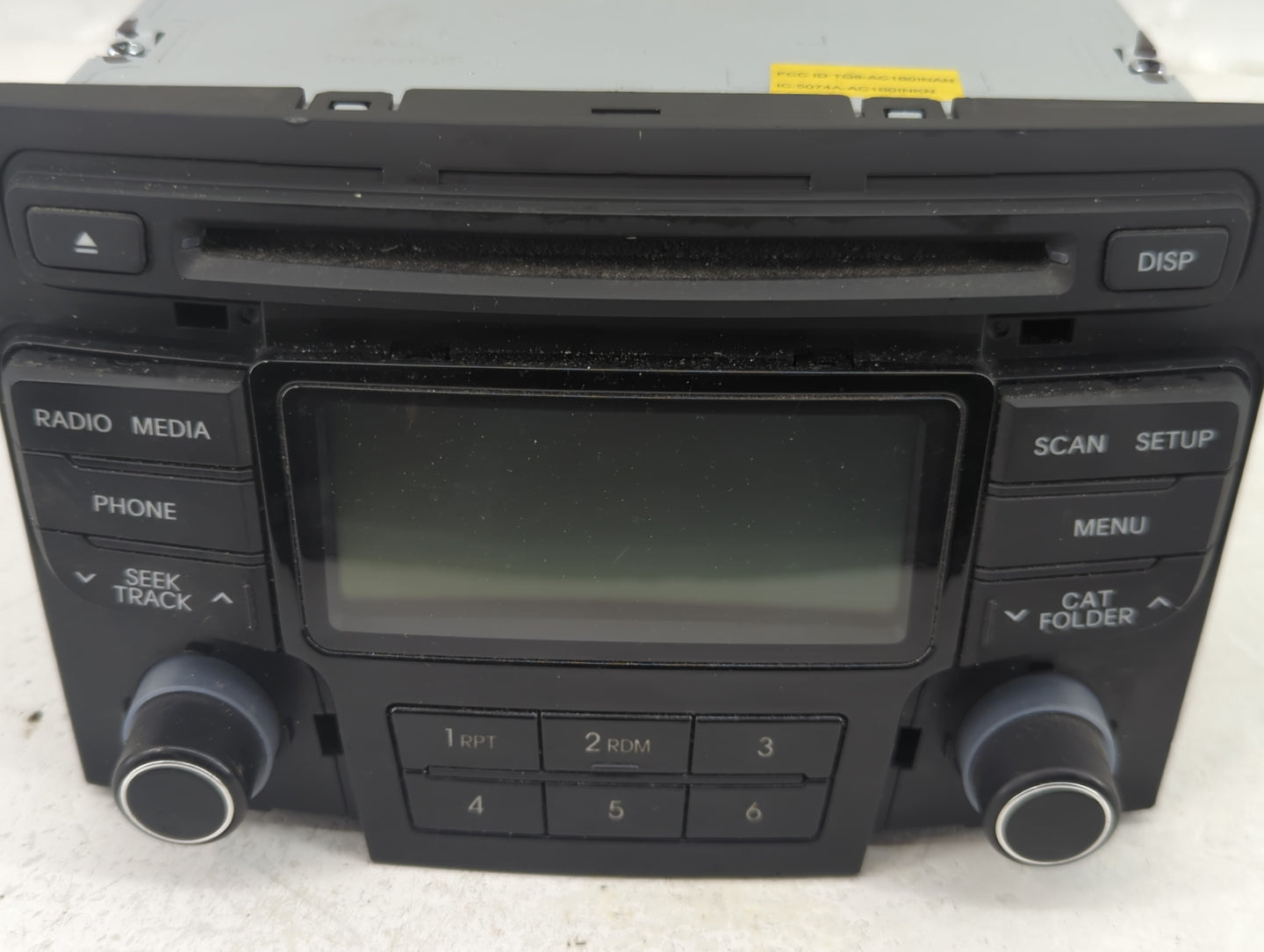 2013-2014 Hyundai Sonata Radio AM FM Cd Player Receiver Replacement P/N:96180-3Q700 Fits Fits 2013 2014 OEM Used Auto Parts 