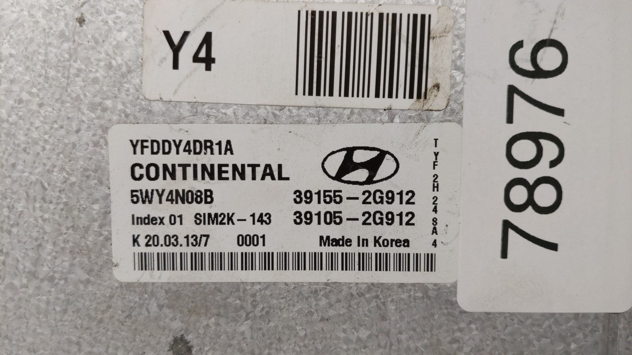 2011-2015 Hyundai Sonata PCM Engine Control Computer ECU ECM PCU OEM P/N:39155-2G911 39155-2G915 Fits OEM Used Auto Parts - 