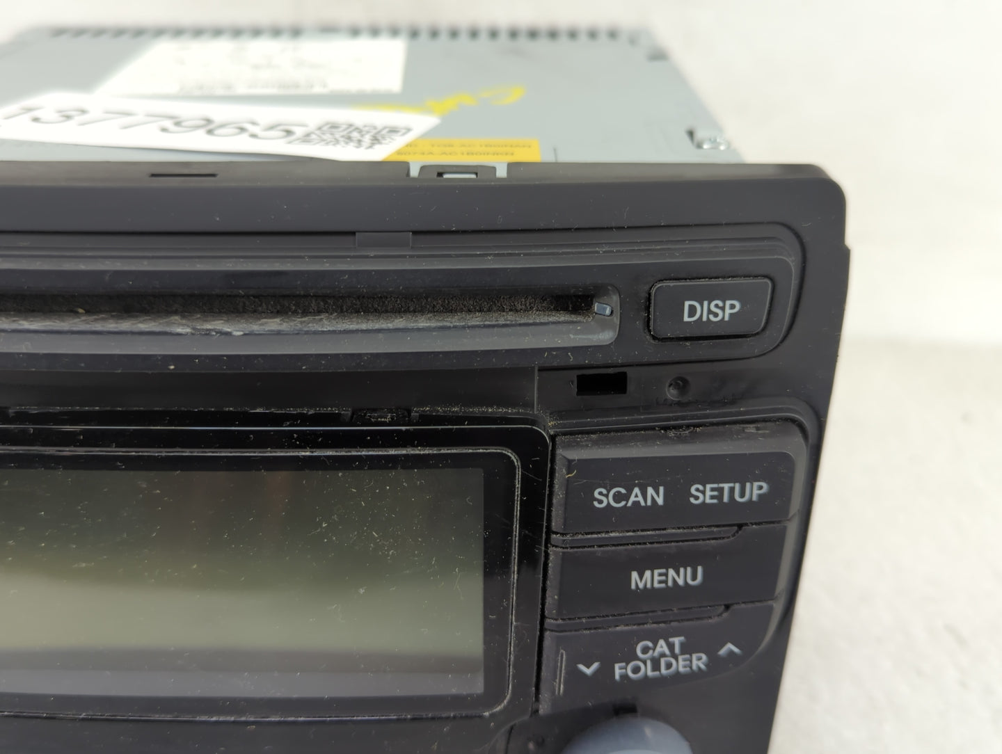 2013-2014 Hyundai Sonata Radio AM FM Cd Player Receiver Replacement P/N:96180-3Q700 Fits Fits 2013 2014 OEM Used Auto Parts 