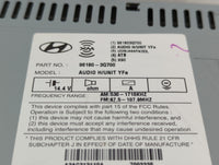 2013-2014 Hyundai Sonata Radio AM FM Cd Player Receiver Replacement P/N:96180-3Q700 Fits Fits 2013 2014 OEM Used Auto Parts 