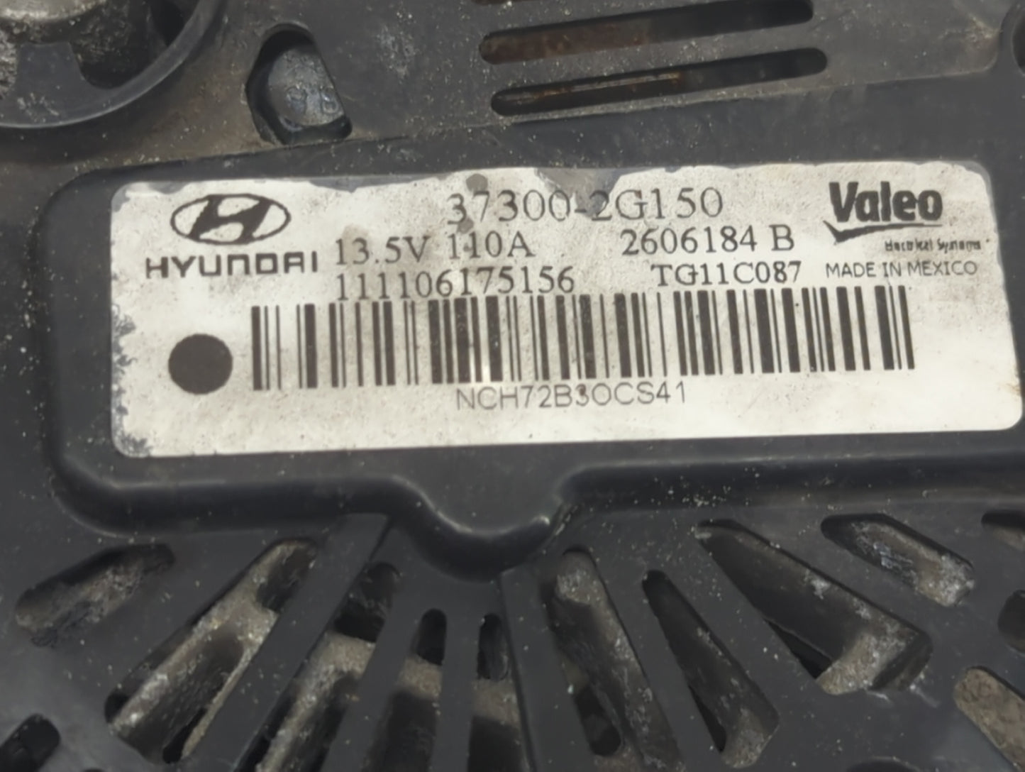 2011-2013 Hyundai Sonata Alternator Replacement Generator Charging Assembly Engine OEM P/N:2606184 B 37300-2G150 Fits OEM Us