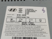 2013-2014 Hyundai Sonata Radio AM FM Cd Player Receiver Replacement P/N:96180-3Q700 Fits Fits 2013 2014 OEM Used Auto Parts 