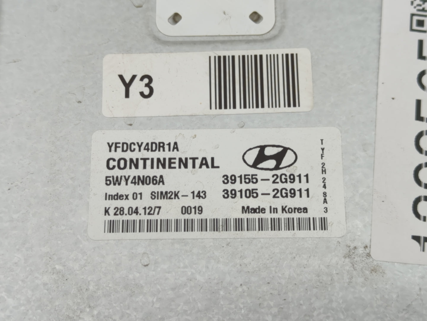 2011-2015 Hyundai Sonata PCM Engine Control Computer ECU ECM PCU OEM P/N:39105-2G911 39155-2G911 Fits OEM Used Auto Parts - 