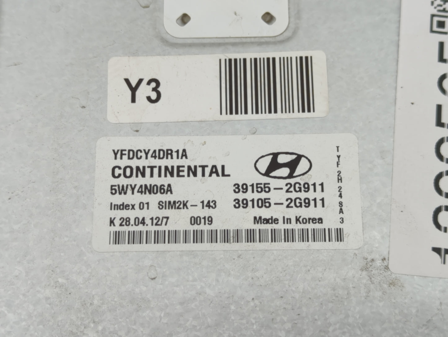 2011-2015 Hyundai Sonata PCM Engine Control Computer ECU ECM PCU OEM P/N:39105-2G911 39155-2G911 Fits OEM Used Auto Parts - 