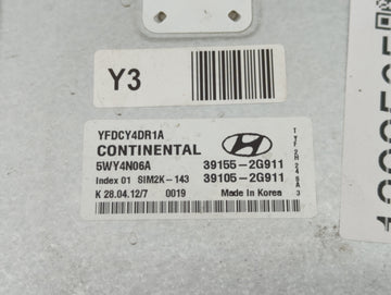 2011-2015 Hyundai Sonata PCM Engine Control Computer ECU ECM PCU OEM P/N:39105-2G911 39155-2G911 Fits OEM Used Auto Parts