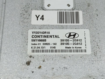 2011-2015 Hyundai Sonata PCM Engine Control Computer ECU ECM PCU OEM P/N:39105-2G912 39155-2G912 Fits OEM Used Auto Parts