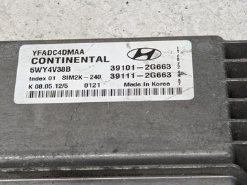 2011-2014 Hyundai Sonata PCM Engine Control Computer ECU ECM PCU OEM P/N:39101-2G663 Fits Fits 2011 2012 2013 2014 OEM Used Auto Parts