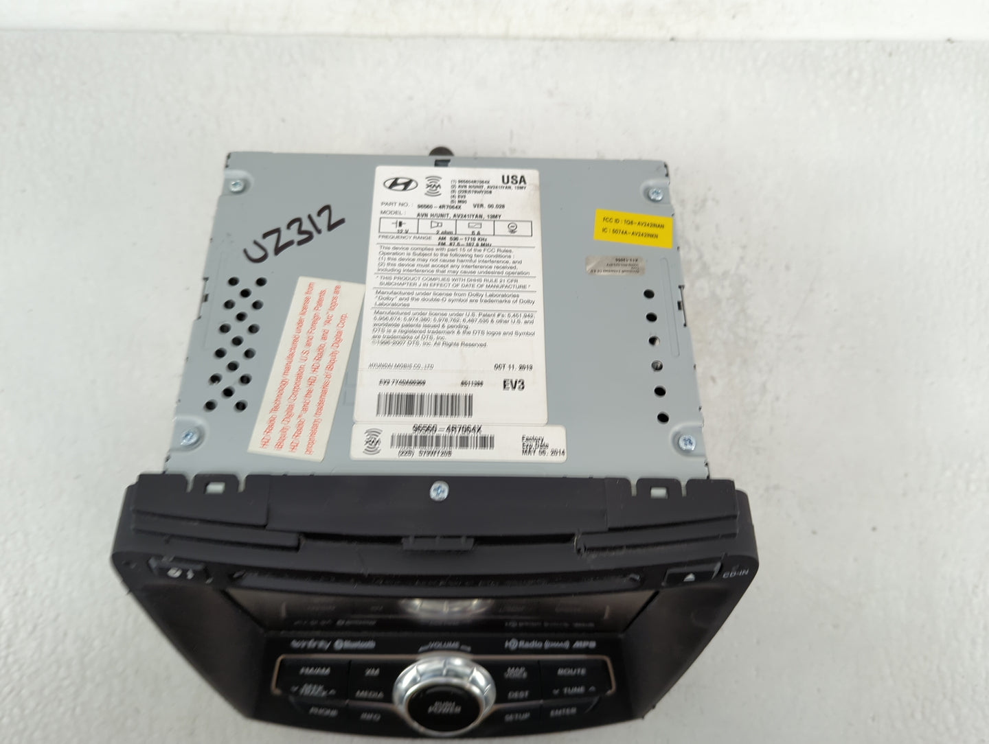 2011-2015 Hyundai Sonata Radio AM FM Cd Player Receiver Replacement P/N:96560-4R7064X Fits Fits 2011 2012 2013 2014 2015 OEM