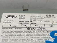 2013 Hyundai Sonata Radio AM FM Cd Player Receiver Replacement P/N:96560-3Q206 Fits OEM Used Auto Parts - Oemusedautoparts1.