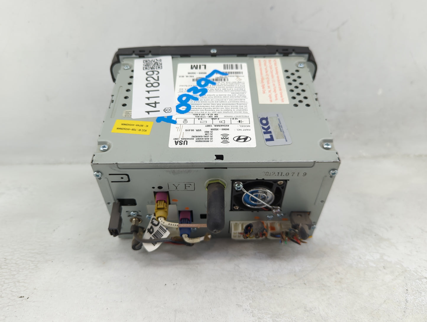 2013 Hyundai Sonata Radio AM FM Cd Player Receiver Replacement P/N:96560-3Q206 Fits OEM Used Auto Parts - Oemusedautoparts1.