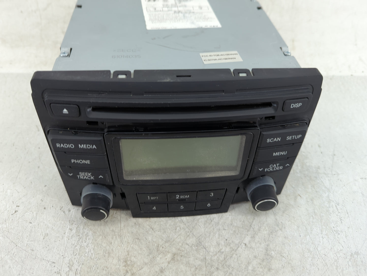 2012-2014 Hyundai Sonata Radio AM FM Cd Player Receiver Replacement P/N:96180-3Q700 TQ8-AC1B0INAN Fits Fits 2012 2013 2014 O