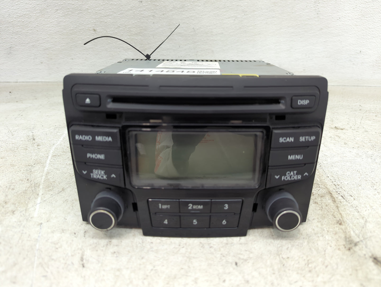 2013-2014 Hyundai Sonata Radio AM FM Cd Player Receiver Replacement P/N:96180-3Q700 Fits Fits 2013 2014 OEM Used Auto Parts 
