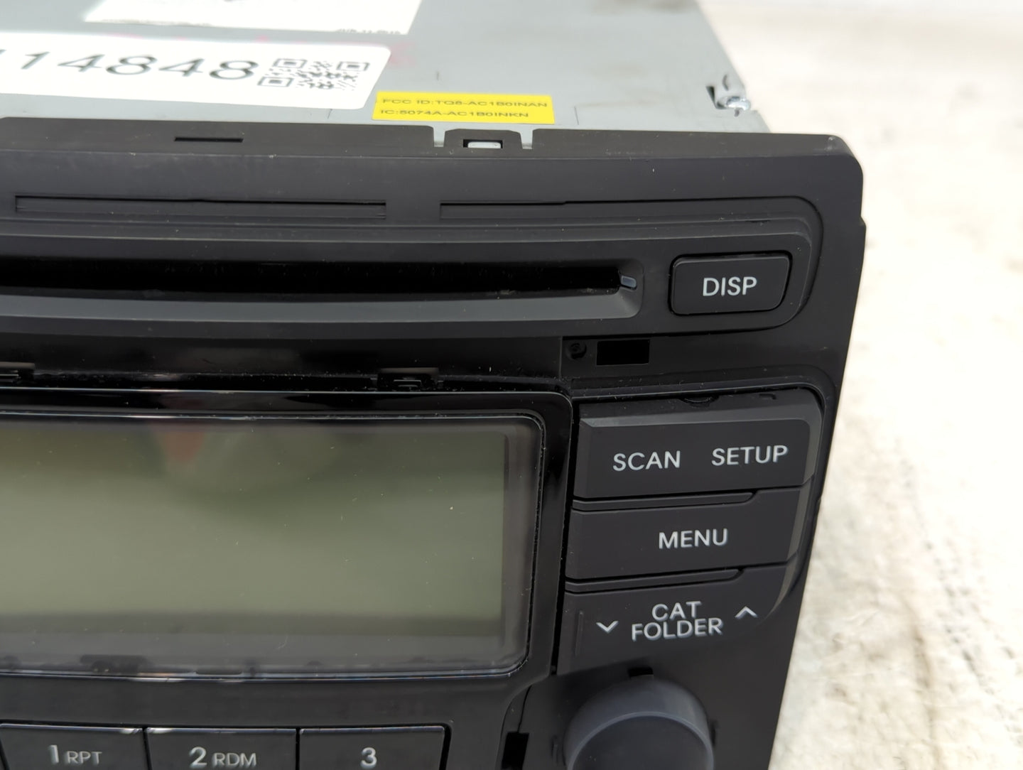 2013-2014 Hyundai Sonata Radio AM FM Cd Player Receiver Replacement P/N:96180-3Q700 Fits Fits 2013 2014 OEM Used Auto Parts 