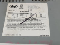 2013-2014 Hyundai Sonata Radio AM FM Cd Player Receiver Replacement P/N:96180-3Q700 Fits Fits 2013 2014 OEM Used Auto Parts 