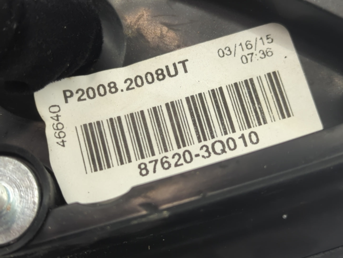2013 Hyundai Sonata Passenger Side View Mirror - Right Door Mirror OEM Used - Oemusedautoparts1.com