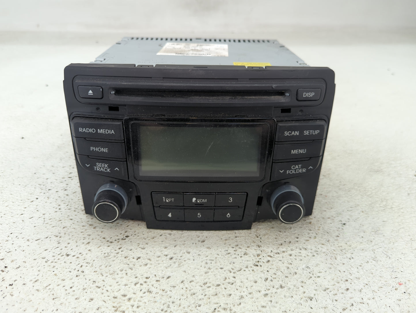 2013-2014 Hyundai Sonata Radio AM FM Cd Player Receiver Replacement P/N:96180-3Q700 Fits Fits 2013 2014 OEM Used Auto Parts 