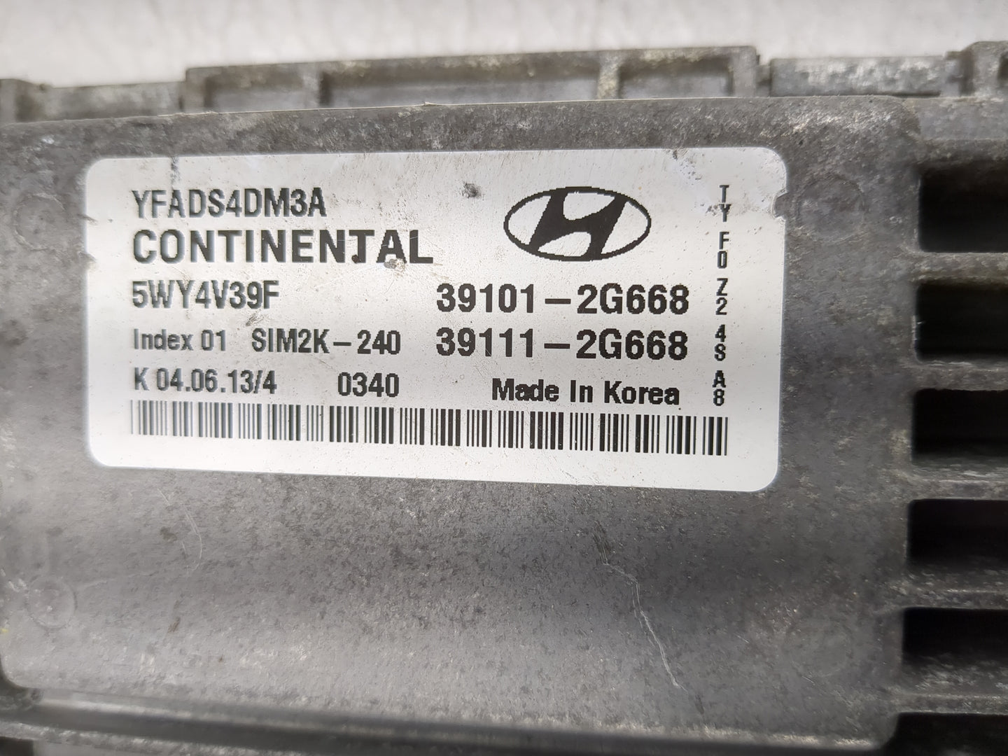 2011-2014 Hyundai Sonata PCM Engine Control Computer ECU ECM PCU OEM P/N:39111-2G668 39101-2G668 Fits Fits 2011 2012 2013 20