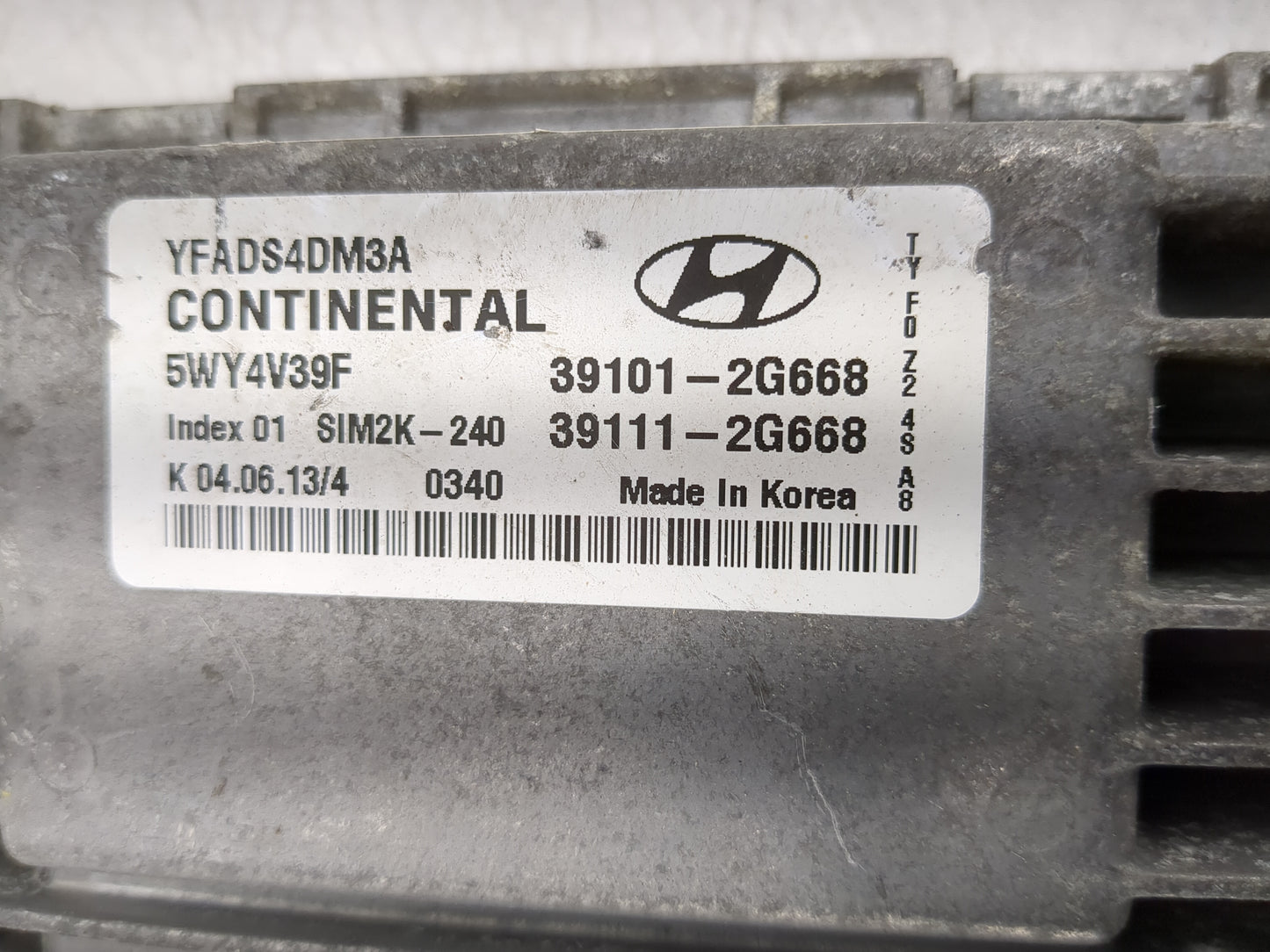 2011-2014 Hyundai Sonata PCM Engine Control Computer ECU ECM PCU OEM P/N:39111-2G668 39101-2G668 Fits Fits 2011 2012 2013 20