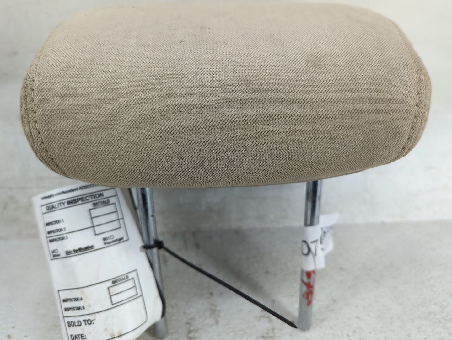 2013-2015 Hyundai Sonata Headrest Head Rest Front Driver Seat Beige - Oemusedautoparts1.com