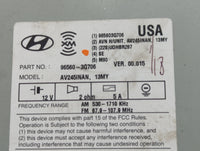 2013 Hyundai Sonata Radio AM FM Cd Player Receiver Replacement P/N:965603Q706 AV245INAN Fits OEM Used Auto Parts - Oemusedau