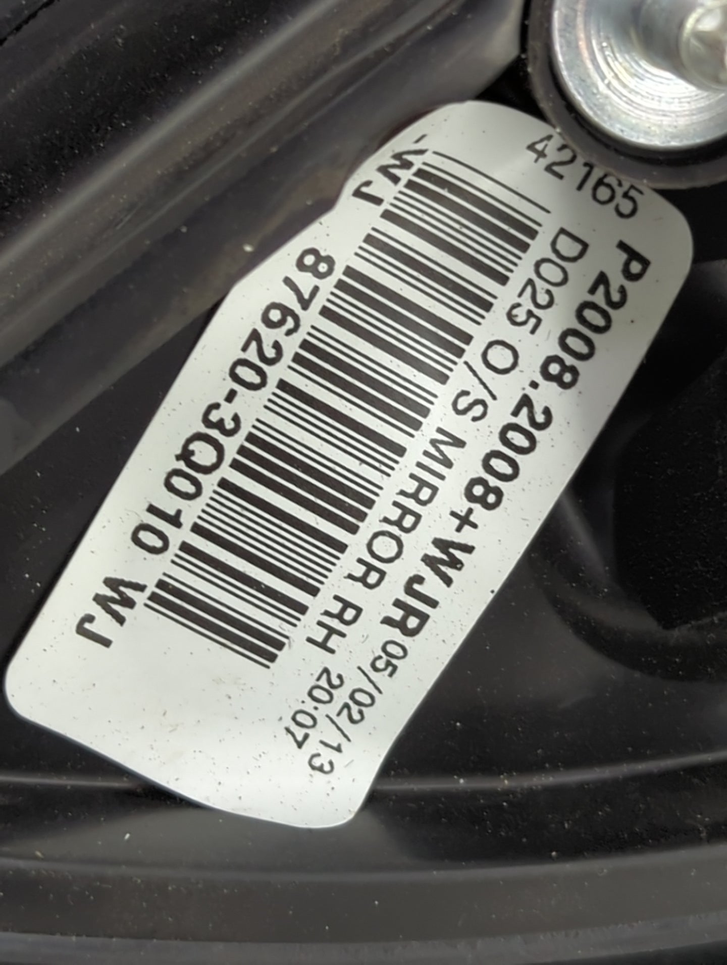 2011-2014 Hyundai Sonata Passenger Right Side View Manual Door Mirror - Oemusedautoparts1.com