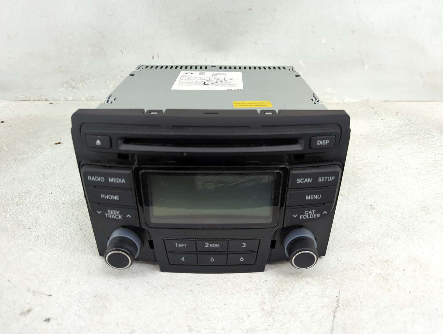 2013 Hyundai Sonata Radio AM FM Cd Player Receiver Replacement P/N:96180-3Q700 961803Q700 Fits OEM Used Auto Parts - Oemused