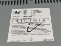 2013 Hyundai Sonata Radio AM FM Cd Player Receiver Replacement P/N:96180-3Q700 961803Q700 Fits OEM Used Auto Parts - Oemused
