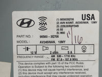 2013 Hyundai Sonata Radio AM FM Cd Player Receiver Replacement P/N:96560-3Q706 Fits OEM Used Auto Parts - Oemusedautoparts1.