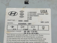 2013 Hyundai Sonata Radio AM FM Cd Player Receiver Replacement P/N:96560-3Q206 AV244INAN, 965603Q206 Fits OEM Used Auto Part