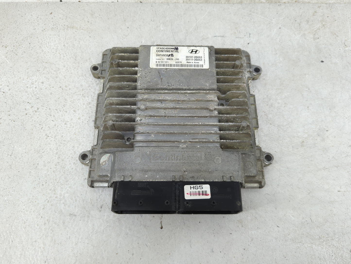 2013 Hyundai Sonata PCM Engine Control Computer ECU ECM PCU OEM P/N:391012G663 391112G663, 5WY4V38B, SIM2K-240 Fits OEM Used