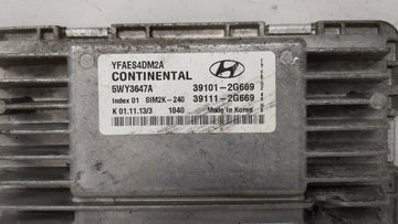 2011-2014 Hyundai Sonata PCM Engine Control Computer ECU ECM PCU OEM Fits OEM Used Auto Parts