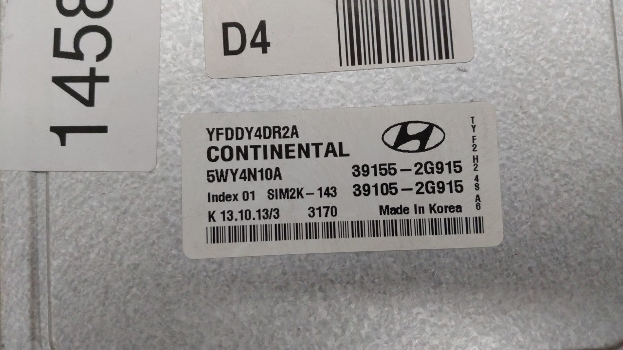 2011-2015 Hyundai Sonata PCM Engine Control Computer ECU ECM PCU OEM P/N:39155-2G915 Fits Fits 2011 2012 2013 2014 2015 OEM 