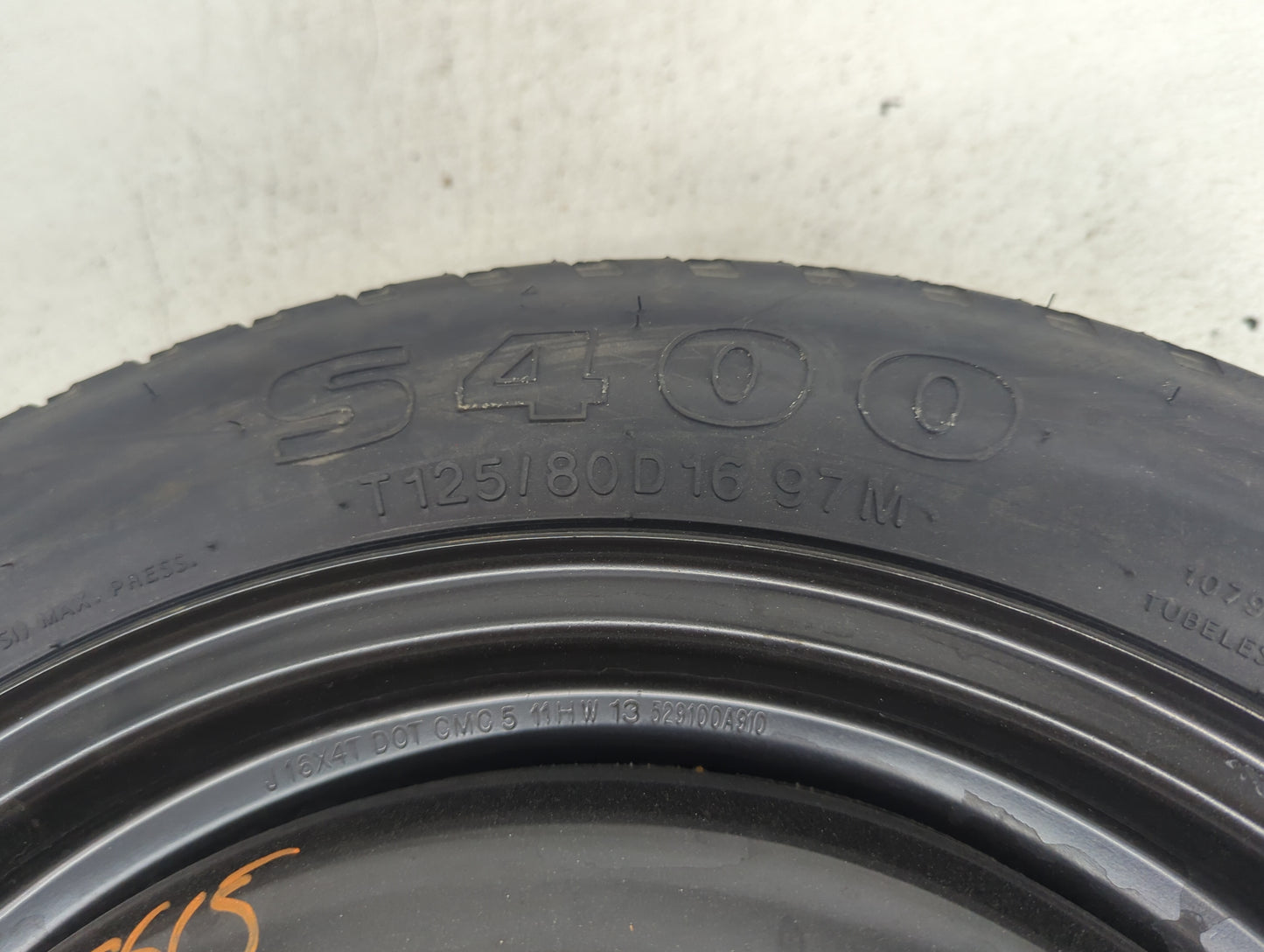 2013 Hyundai Sonata Spare Donut Tire Wheel Rim Oem 1461904 - Oemusedautoparts1.com